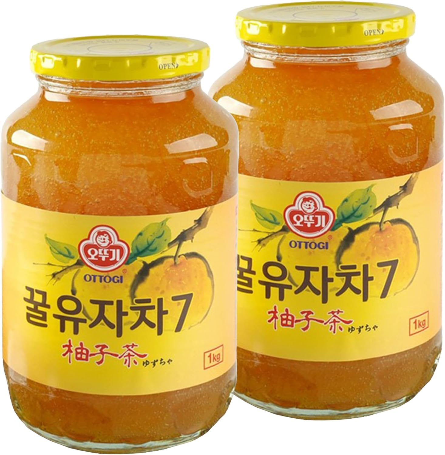Amazon.co.jp: 【オットギ】蜂蜜 柚子茶 1kg、2瓶 【みのる商事発送