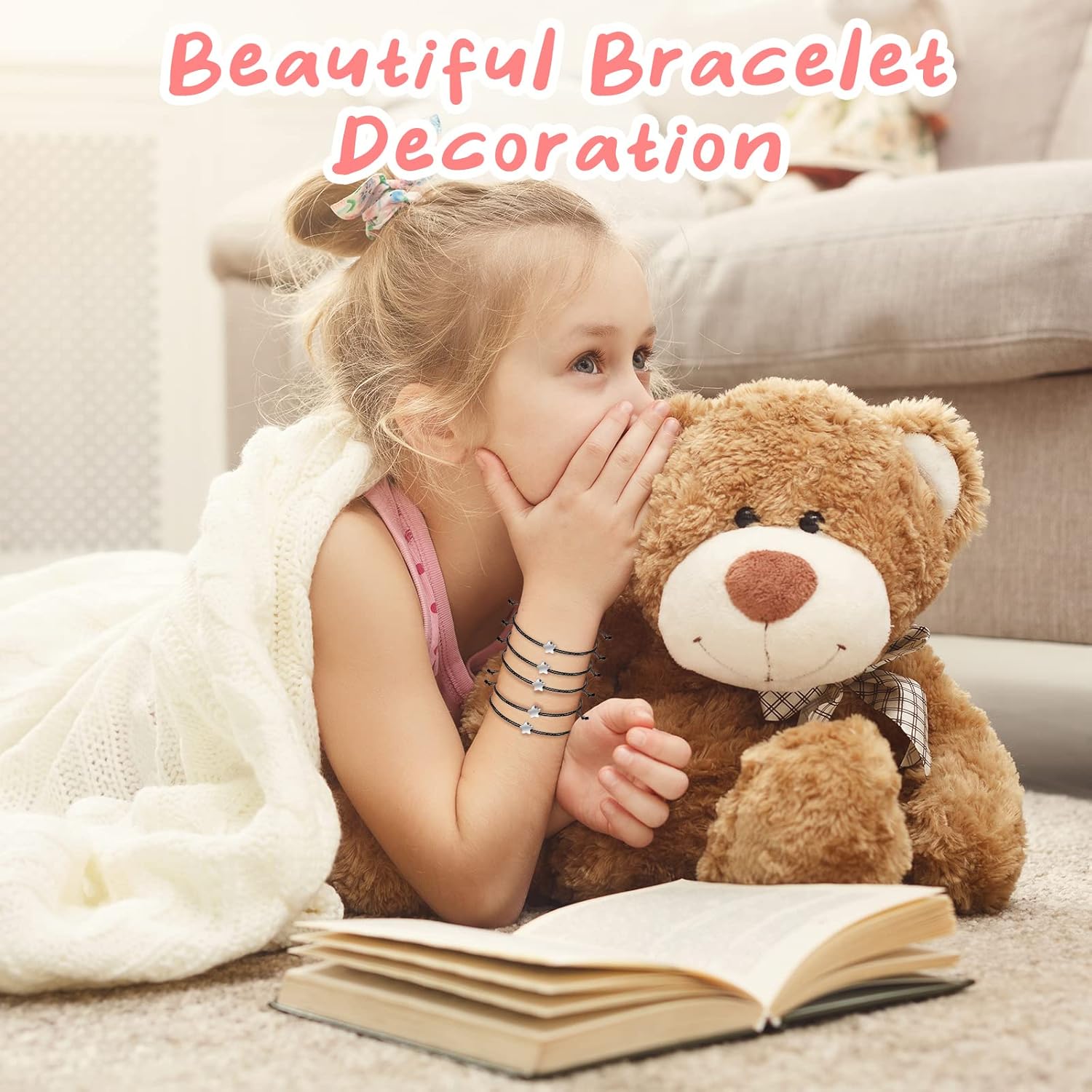 Miniatura 5 de Cunno 50 Pcs Star Shaped Friendship Bracelet Adjustable Star Bracelet Wish Bracelets for BFF Women Men Girls Kids Christmas Gifts