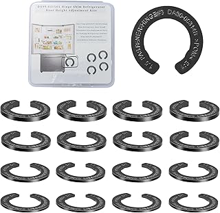 16Pcs Premium DA99-04158A Refrigerator Door Hinge Shims,4 Thicknesses Adjustable Height Kits (for Samsung 3282540, DA60-00314C, PS6448337, AP5668209)
