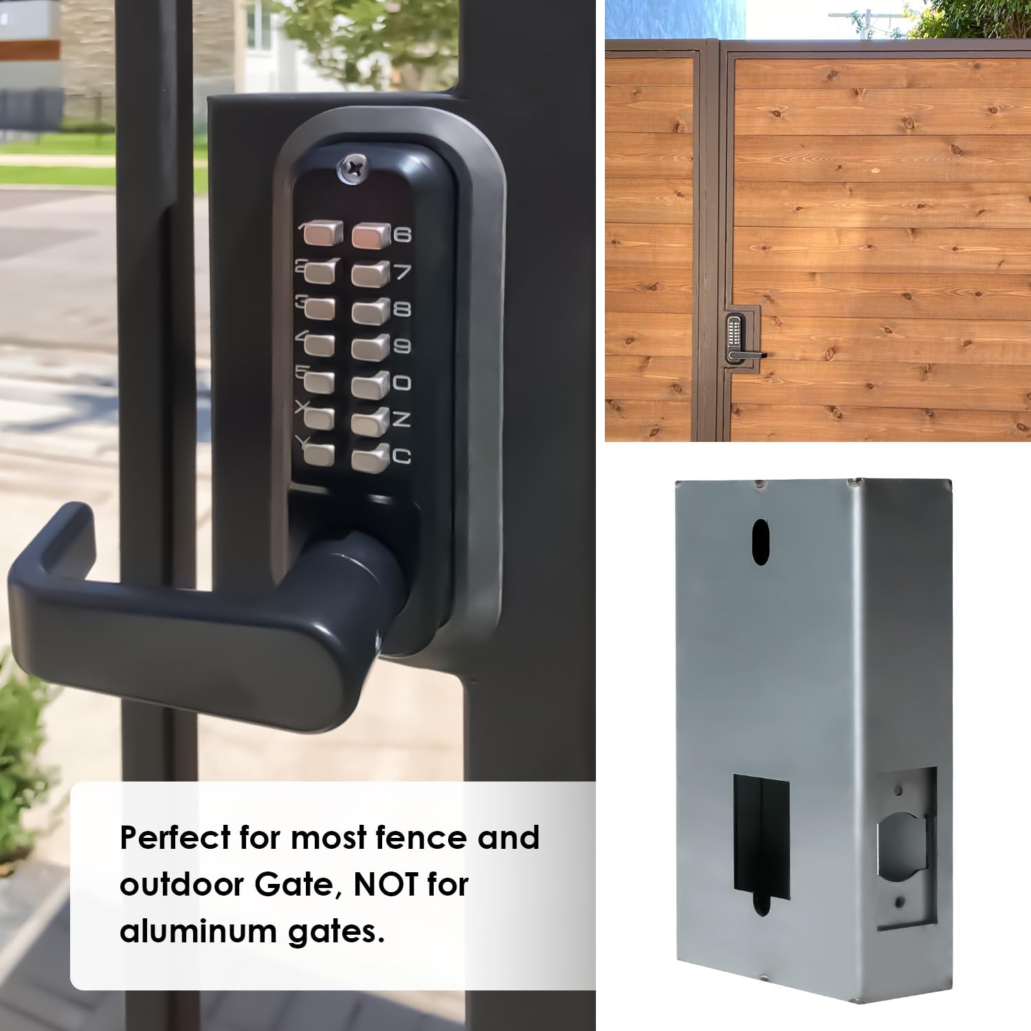 Lockbox For Keys Outdoor GB2020 Steel Gate Lock Box - 2-3/8