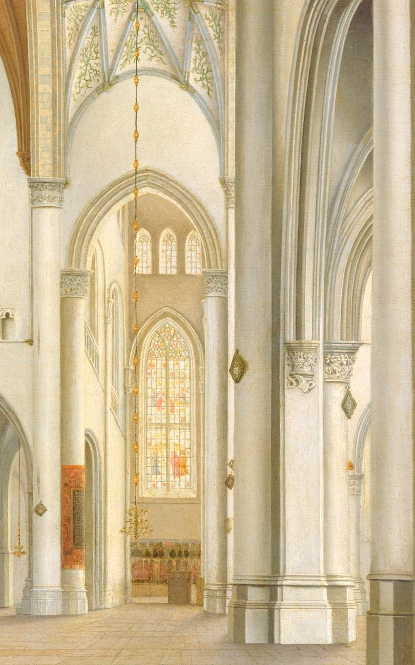 The Interior of Saint Bavo, Haarlem - Lined Notebook: Lines Journal for Art Lovers with painting by Pieter Jansz. Saenredam