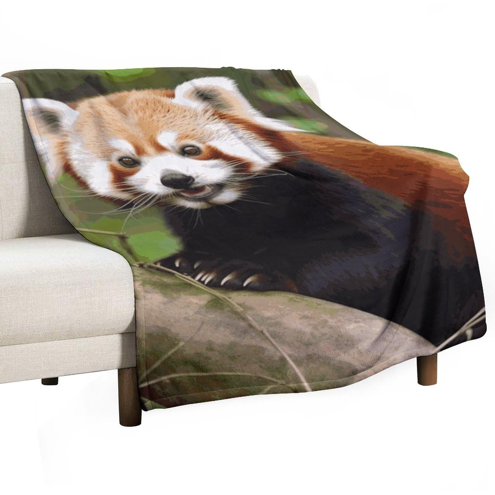 Couverture polaire panda rouge pour ne plus jamais avoir froid au lit