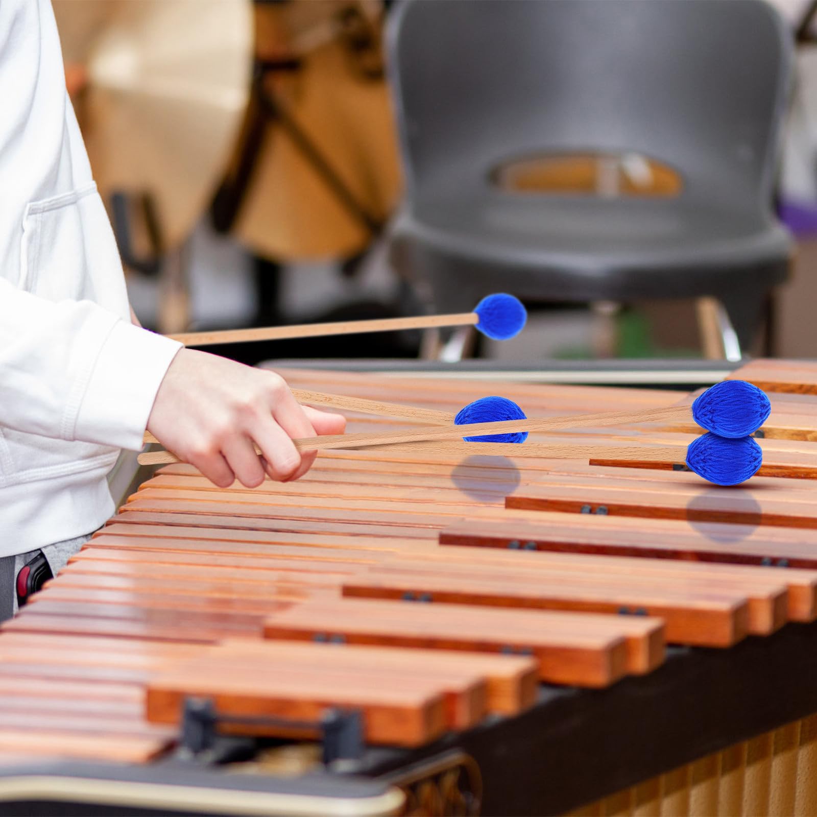 Holz Drumsticks 6 Stück Percussion für Bassdrums und Xylophon mit Langlebigen Schlägeln für Erwachsene und Aufführungen
