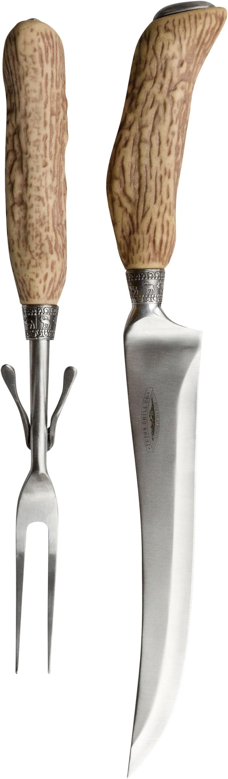 Teton CBG500CS Antler Themed 2-Piece Big Game Carving Set