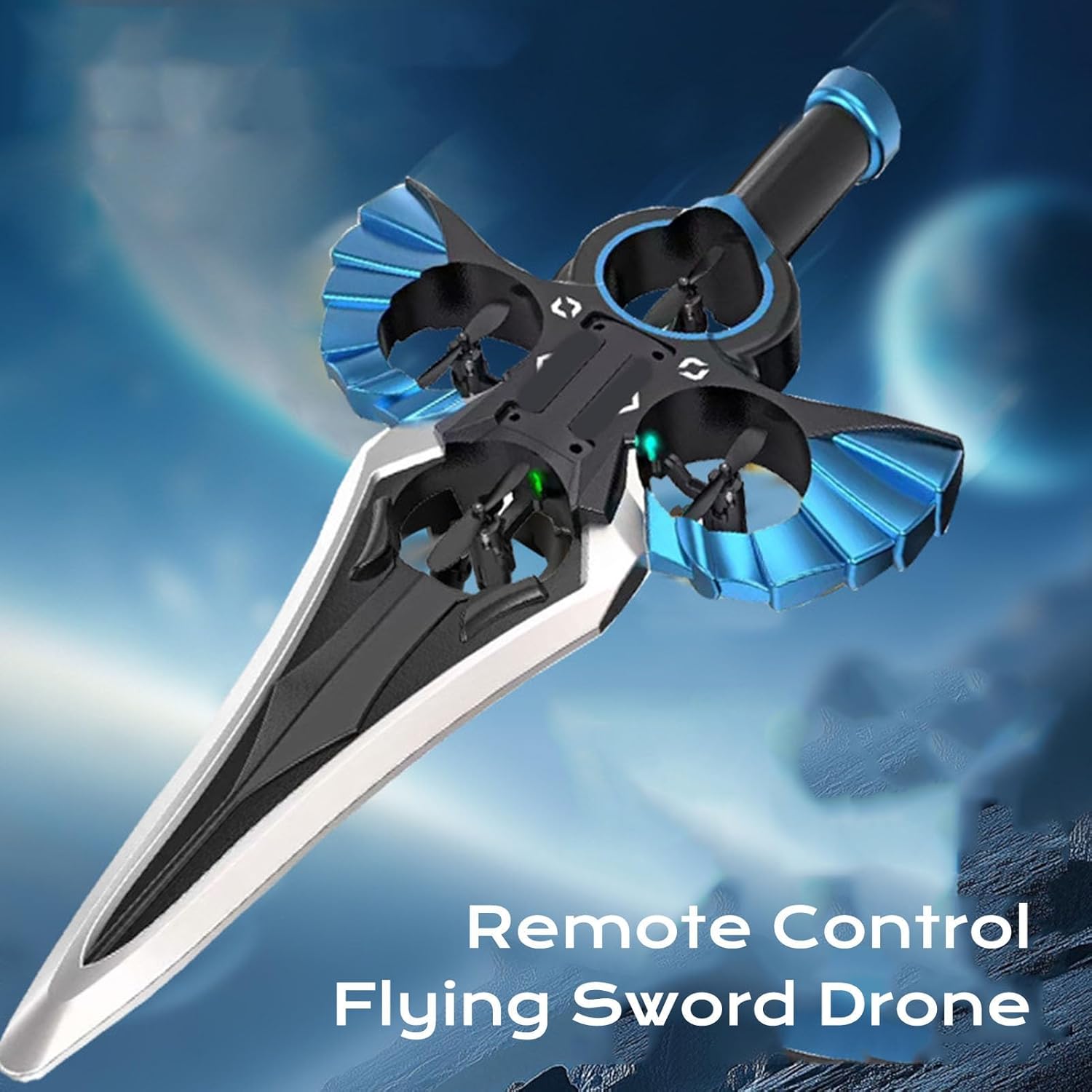 CCYLEZ Flying Sword Toy with Wrist Remote Control, Foam RC Stunt Sword for Kids Boys, Safe Indoor Outdoor Flying Toy, Hand Eye Coordination Gift with Realistic Design