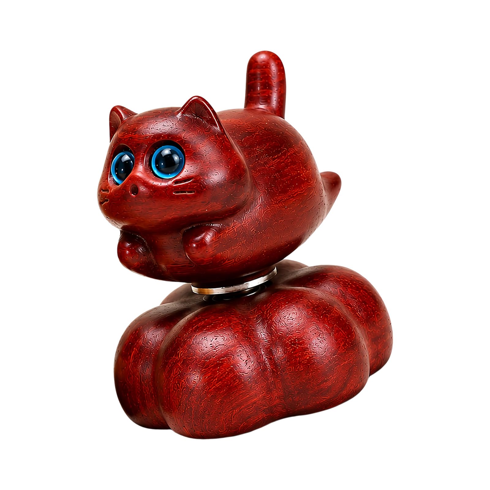 Shunzhong A Desk Decor Wooden Figurine Ornament, Compact Nimal Statue With Natural Wood Look For Shelf Display T Home Nimal Sculptures Hand Carved Kitten Figurine Feline Tabletop Ccent Miniature Shelf