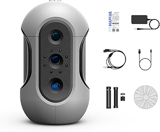 3DMakerpro Mole 3D Scanner 0.05mm Accuracy 10FPS Scan Speed Desktop and Handheld Fixed/Auto Scan Mode for Face and Body Scanning 3D Scanner for Color 3D Printing - Premium Kit