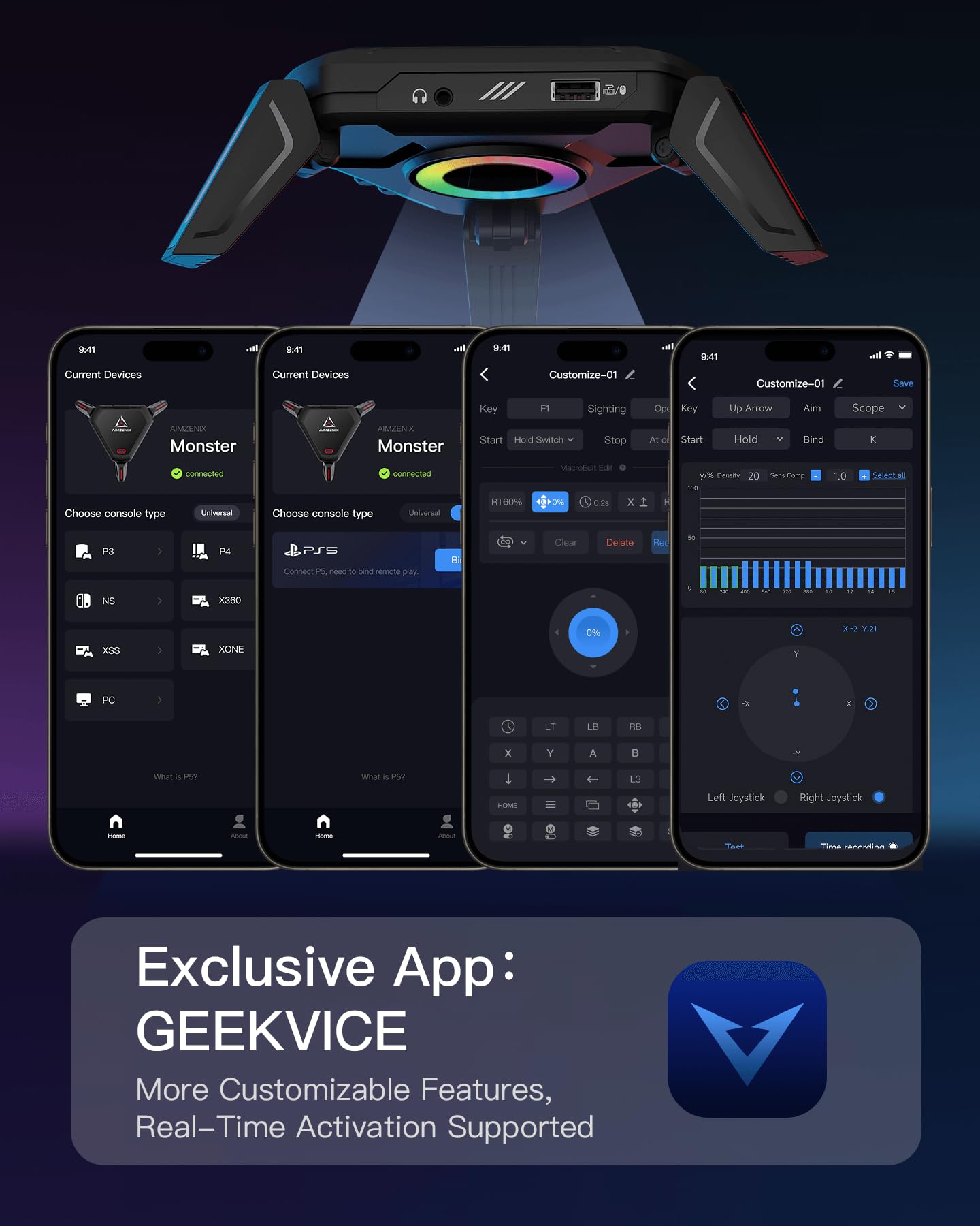 Amazon.com: AIMZENIX Monster Keyboard Mouse Adapter for PS5