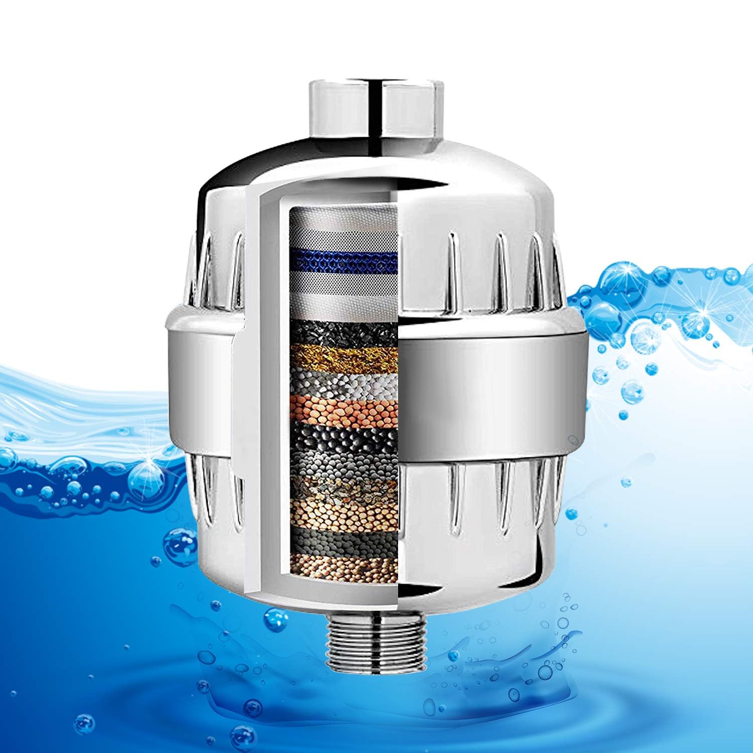Mantra Impex Shower Filter For Hard Water Bathroom Tap Softener Removes Chlorine Salt Rust From Borewell Municipality Water Helps Stop Hair Fall Get Glowing Skin 15 Stage Pack of 1 (B0CKFZF2D6) Amazon Price History, Amazon Price Tracker