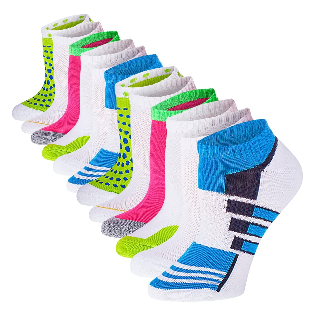 Tipi Toe Women's 12-Pairs Low Cut Athletic Sport Peformance Socks