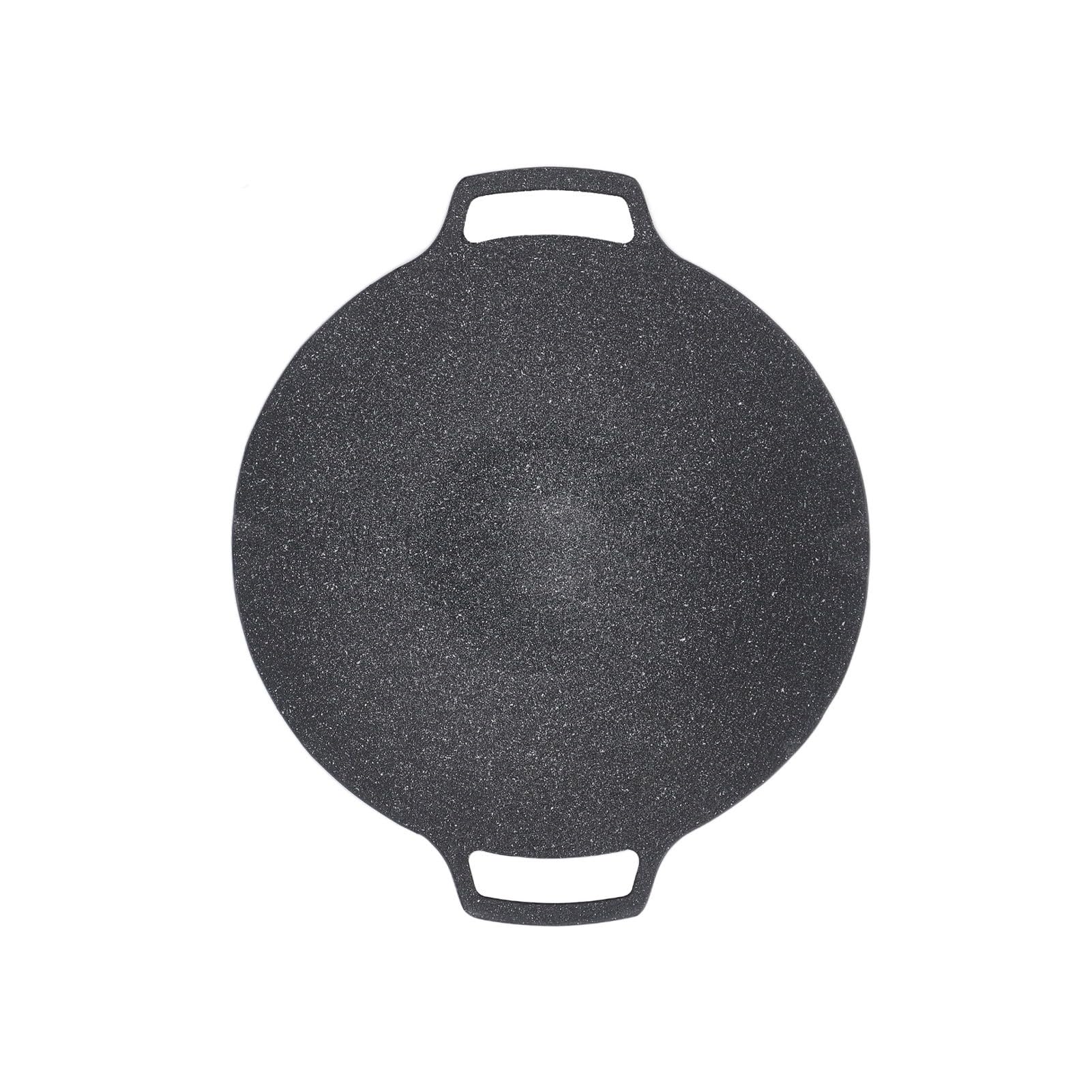 Plat de cuisson à double oreille alu revêtement antiadhésif plaque de barbecue coréenne 30CM