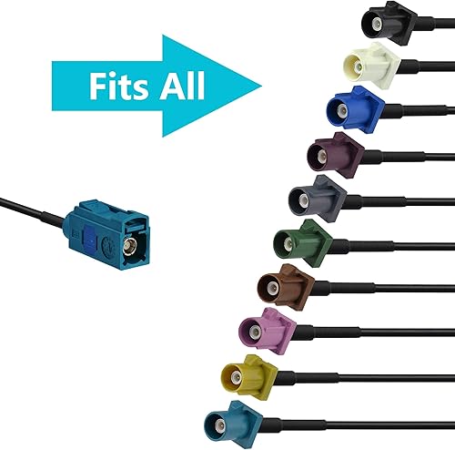 Miniatura 5 de Bingfu Cable adaptador de antena de radio FM AM universal para vehículo estéreo Fakra Z hembra a DIN Cable conector 1M 3.28ft para coche estéreo