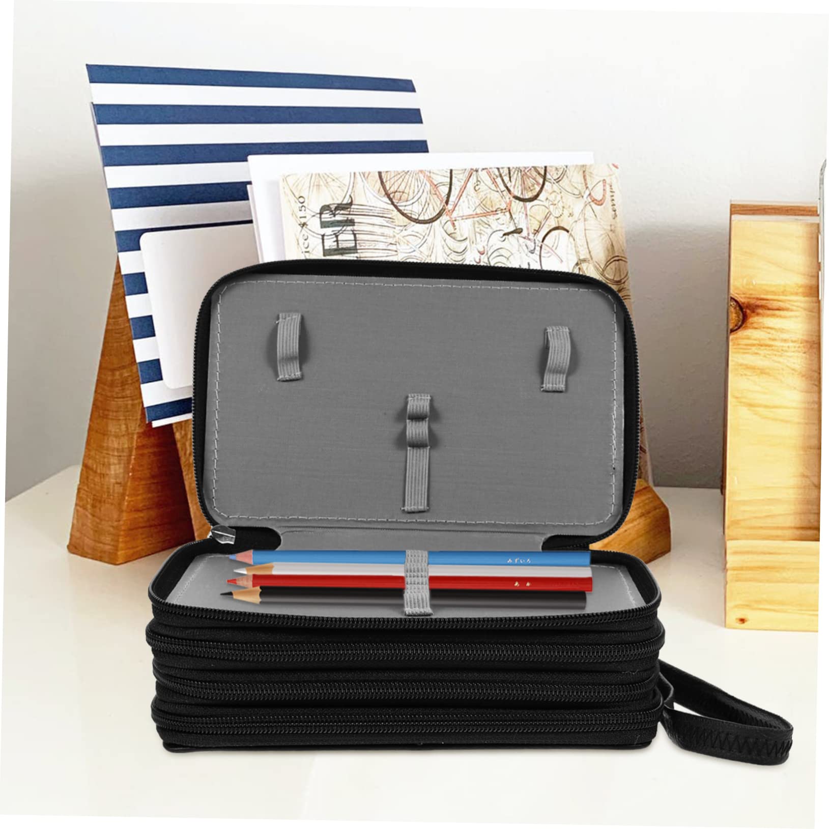 Anneome Astuccio Portapenne Cerniera Astuccio Portapenne Strati Organizer Per Cancelleria Contenitore Per Matite Borsa Per Cancelleria Leggera