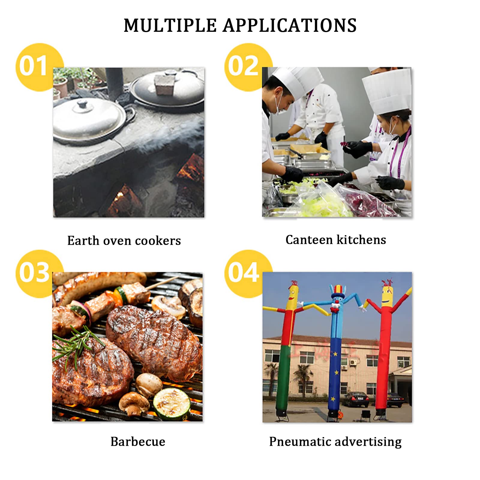Soufflerie électrique pour Barbecue, soufflerie de Forge, 110V/220V, Pare-Vent réglable, soufflerie Commerciale économe en énergie pour Le Barbecue, Le Camping, la cheminée et la cuisinière.