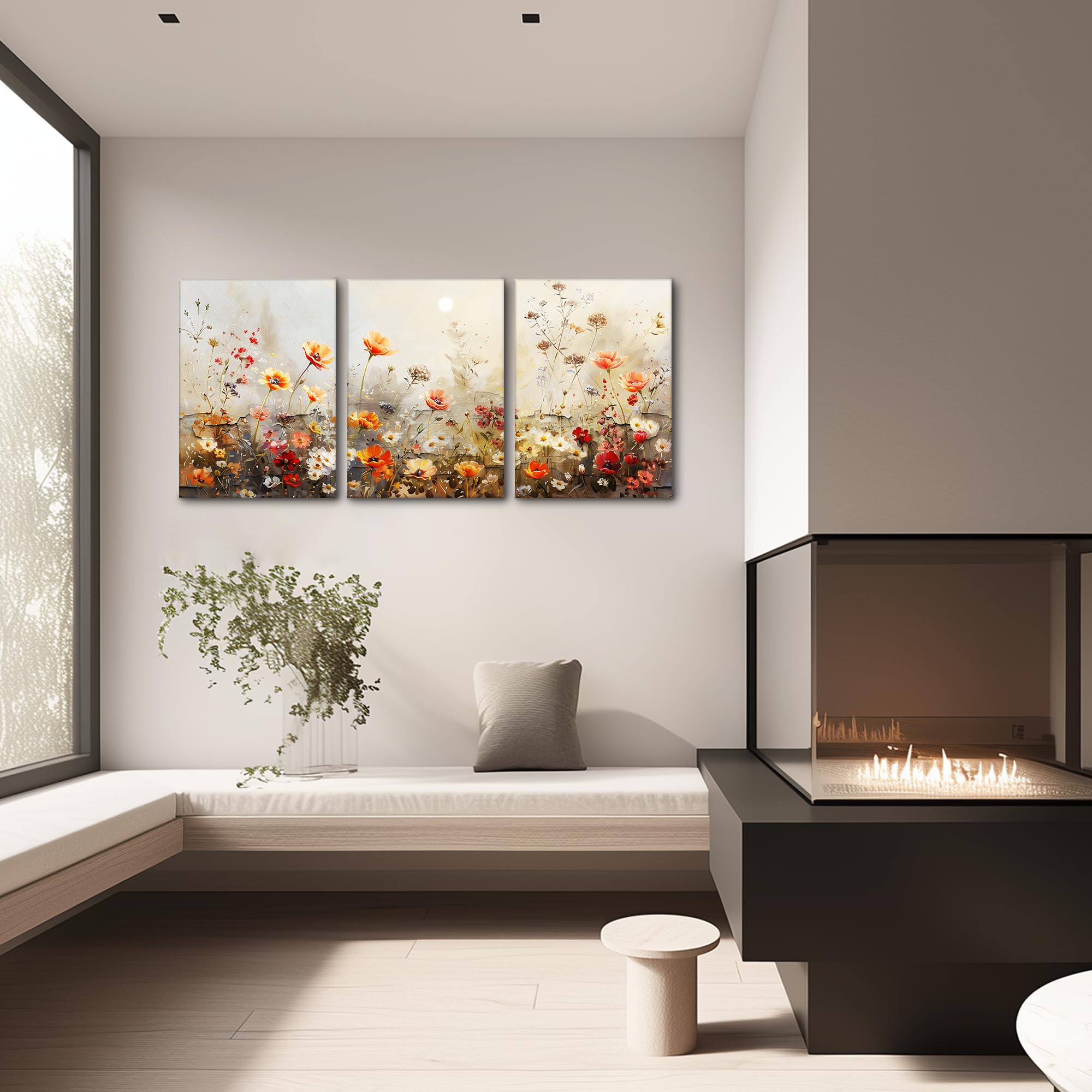 MHARTK66 ästhetische Bilder Wohnzimmer Blumen Landschaft Gemälde 40x60 cm | hd-druck mit klaren details, leichtes aufhängen, schnelle montage, flexibel einsetzbar und ideal als passende geschenkidee