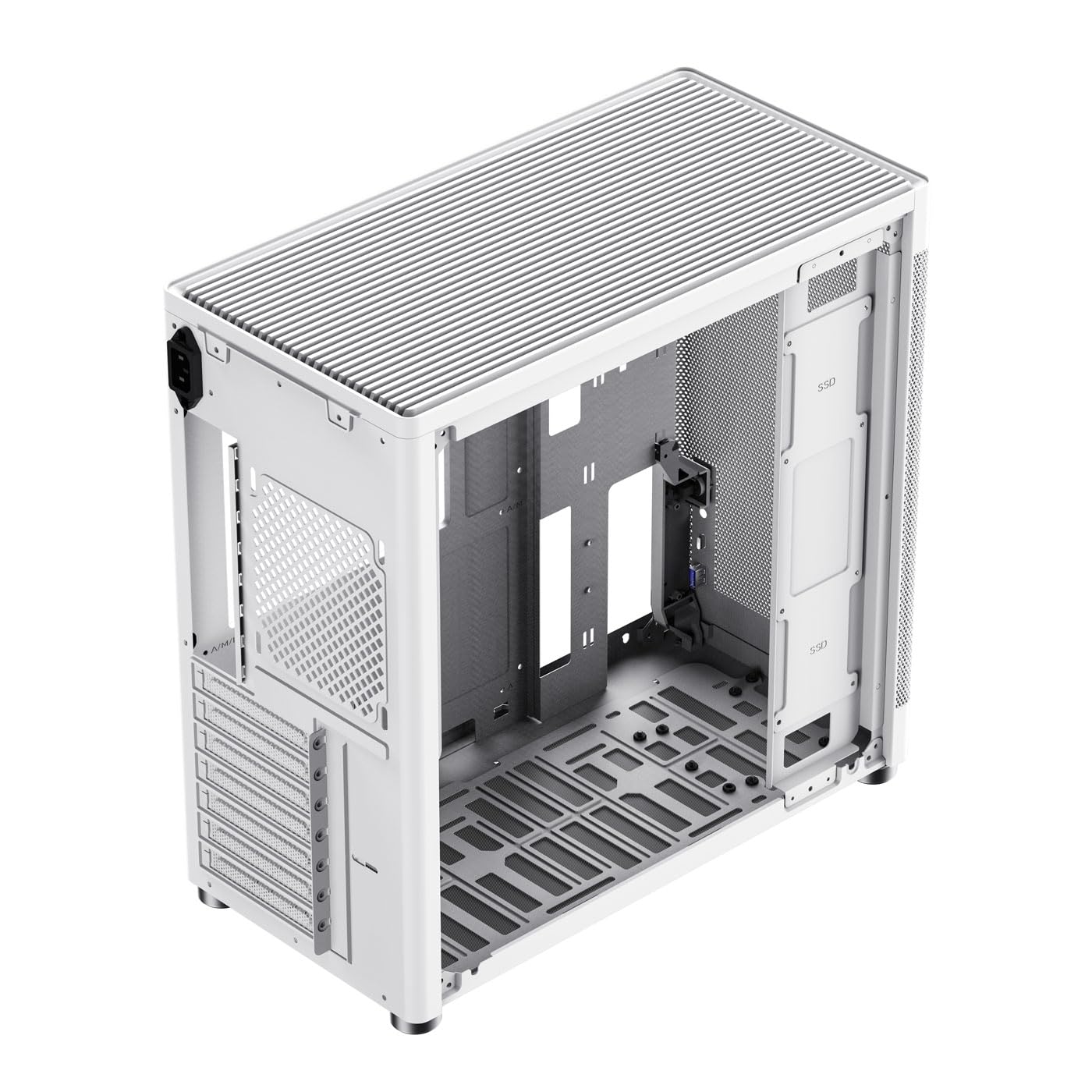 CoolBox MP1 - Caja PC Blanca ATX, Rejillas Full Mesh, Airflow Optimizado, USB-C Frontal, Tarjetas Gráficas hasta 355 mm, Soporta hasta 6 Ventiladores, Compatible con Refrigeración Líquida.