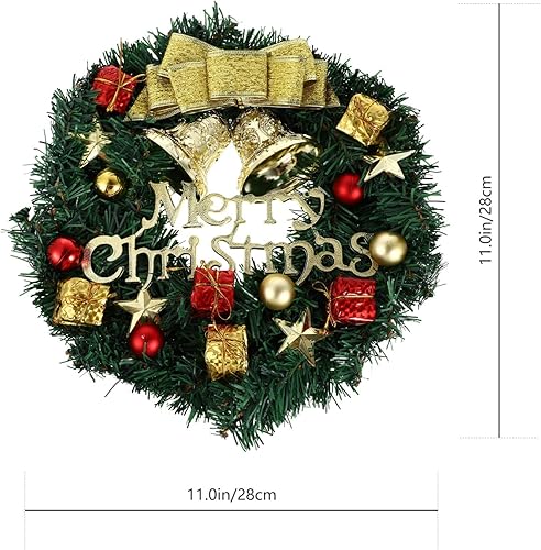 Miniatura 4 de Cabilock Corona de Navidad colgante de Navidad para puerta de Navidad, guirnalda de arrecife al aire libre, adornos navideños para exteriores,