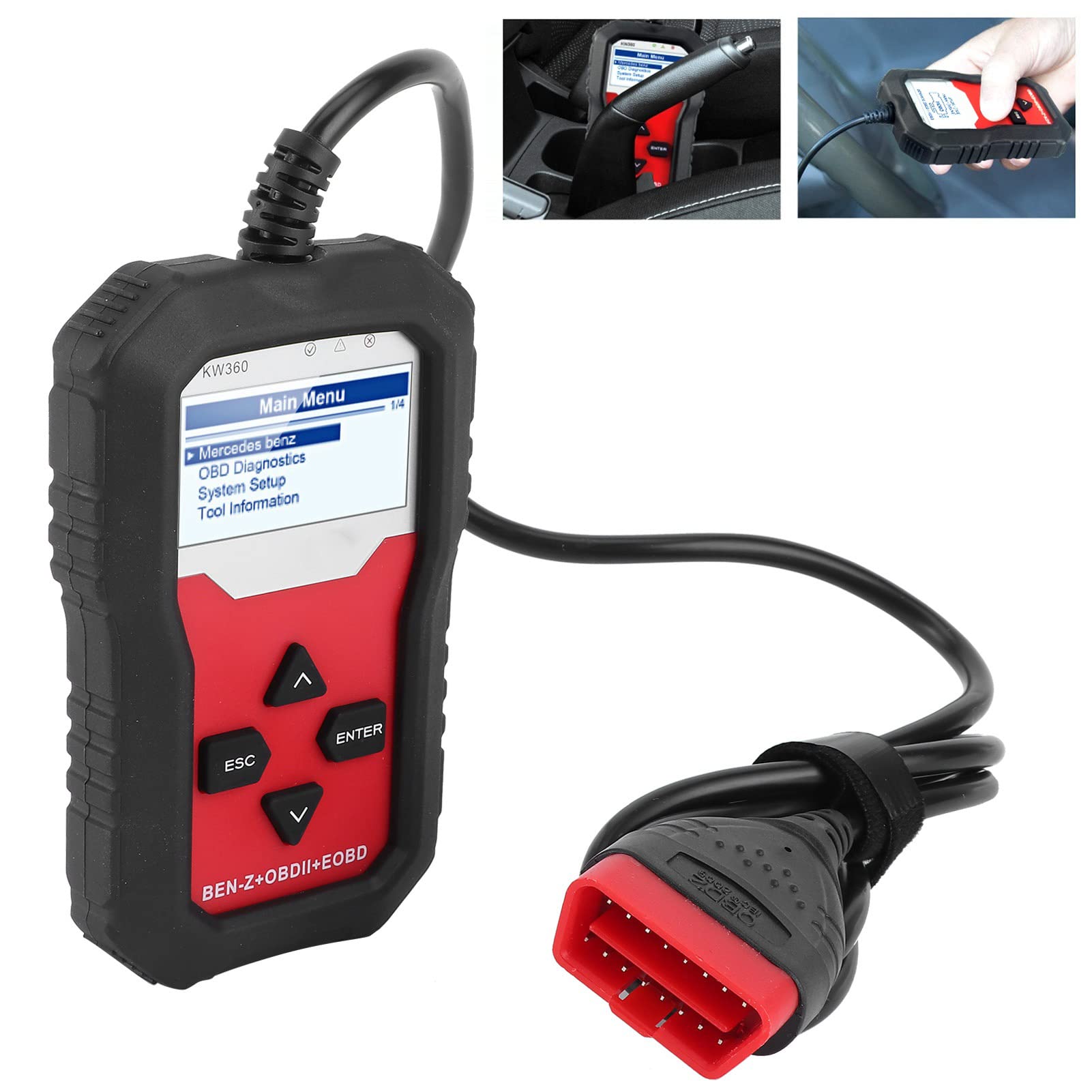 Cocoarm Narzędzie Diagnostyczne Samochodu Skaner Układu Hamulcowego ABS Skaner OBD2 z Materiałem ABS Pełny Układ Skrzynia Biegów Silnika Wykrywanie ARS dla Pojazdów 12V (angielski)