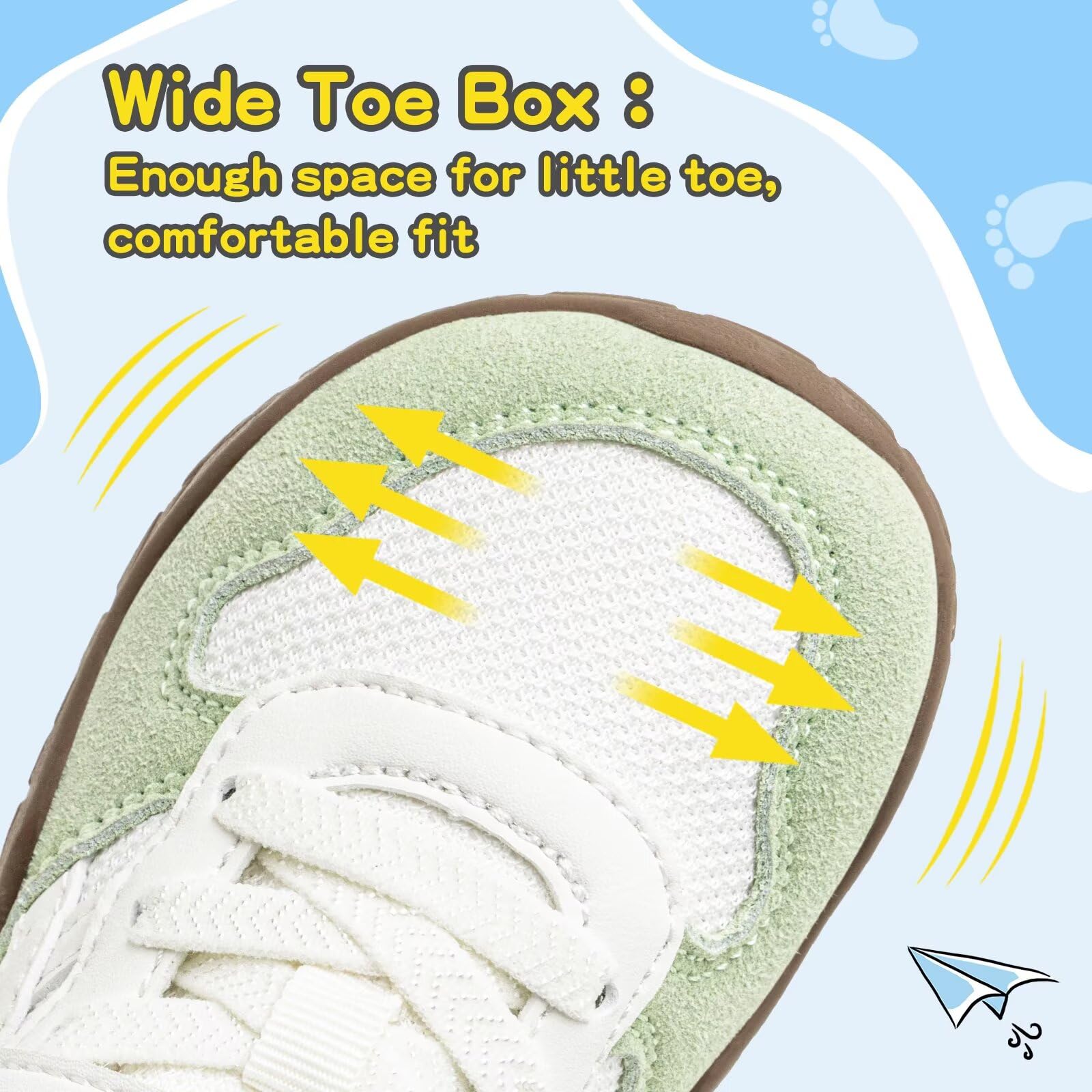 HOBIBEAR Scarpe a piedi nudi per bambini, traspiranti, da tennis, corsa, alla moda, comode, sportive, per ragazzi e ragazze