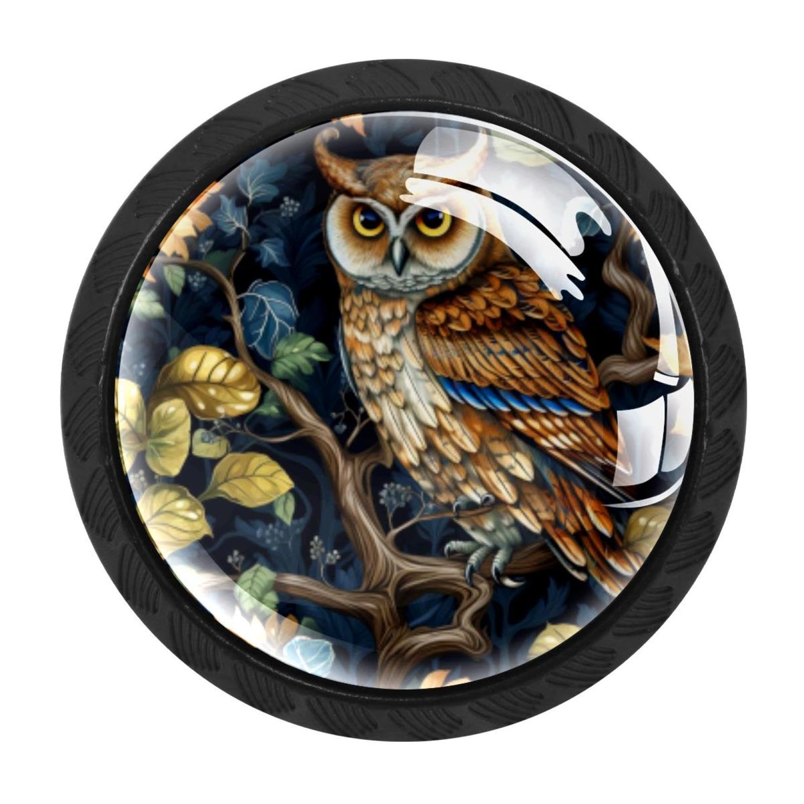 CHENZZZZ 4 Pack Owl Kitchen Cabinet Knobs Drawer Knobs Door Dresser Handles for Personalized Gifts Great for Any Occasion