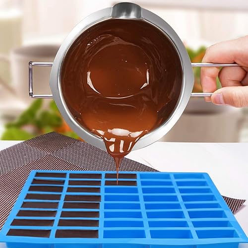 Miniatura 2 de Mity rain Molde de silicona rectangular de 40 cavidades, moldes para bandejas de caramelo para trufas de chocolate, ganache, gelatina, praliné,