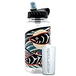 Epic Water Filters Nalgene OG Water Bottle with Filter, USA Made, BPA Free, Removes 99.99% Tap Water Contaminants, Forever Chemicals, LeClair Art, 32 oz