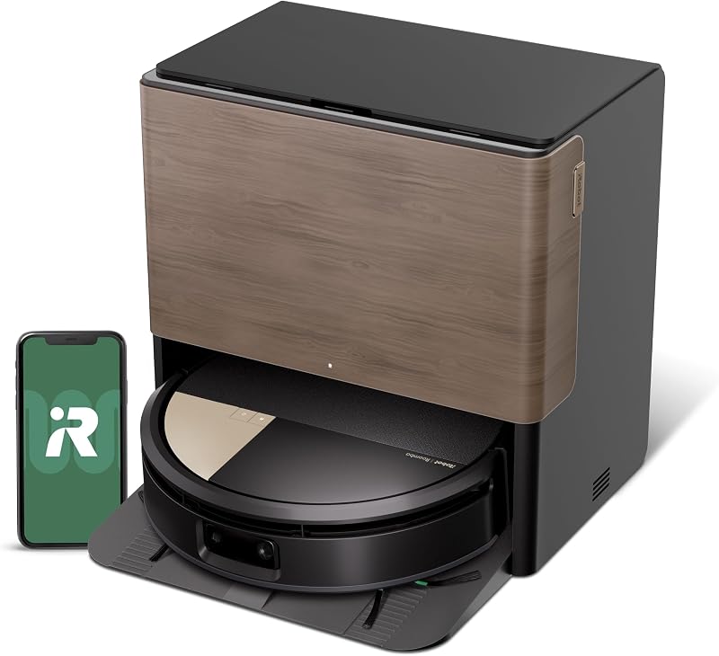 Roomba 705X Robot Combo de aspiradora y fregona, 175x más succión, fregona con rodillo autolimpiante extensible, muelle multifunción, vaciado automático de 75 días, lavado/secado en caliente, prevención de obstáculos con IA, ideal para pelo de mascotas