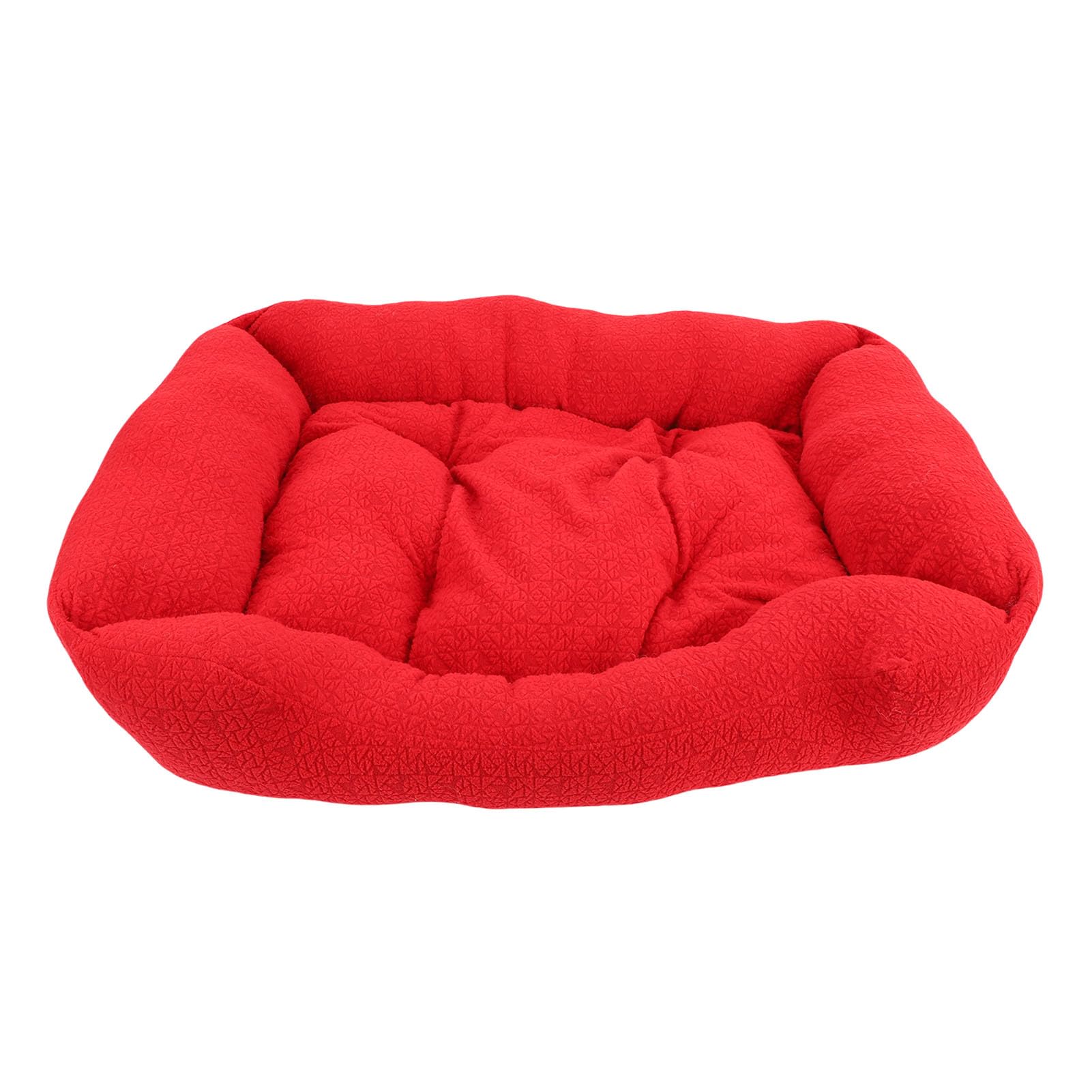 Acouto Cama Ortopédica para Perros Pequeños, Funda Lavable Extraíble de Poliéster de Felpa, Diseño Cómodo para Uso en Interiores (Rojo)