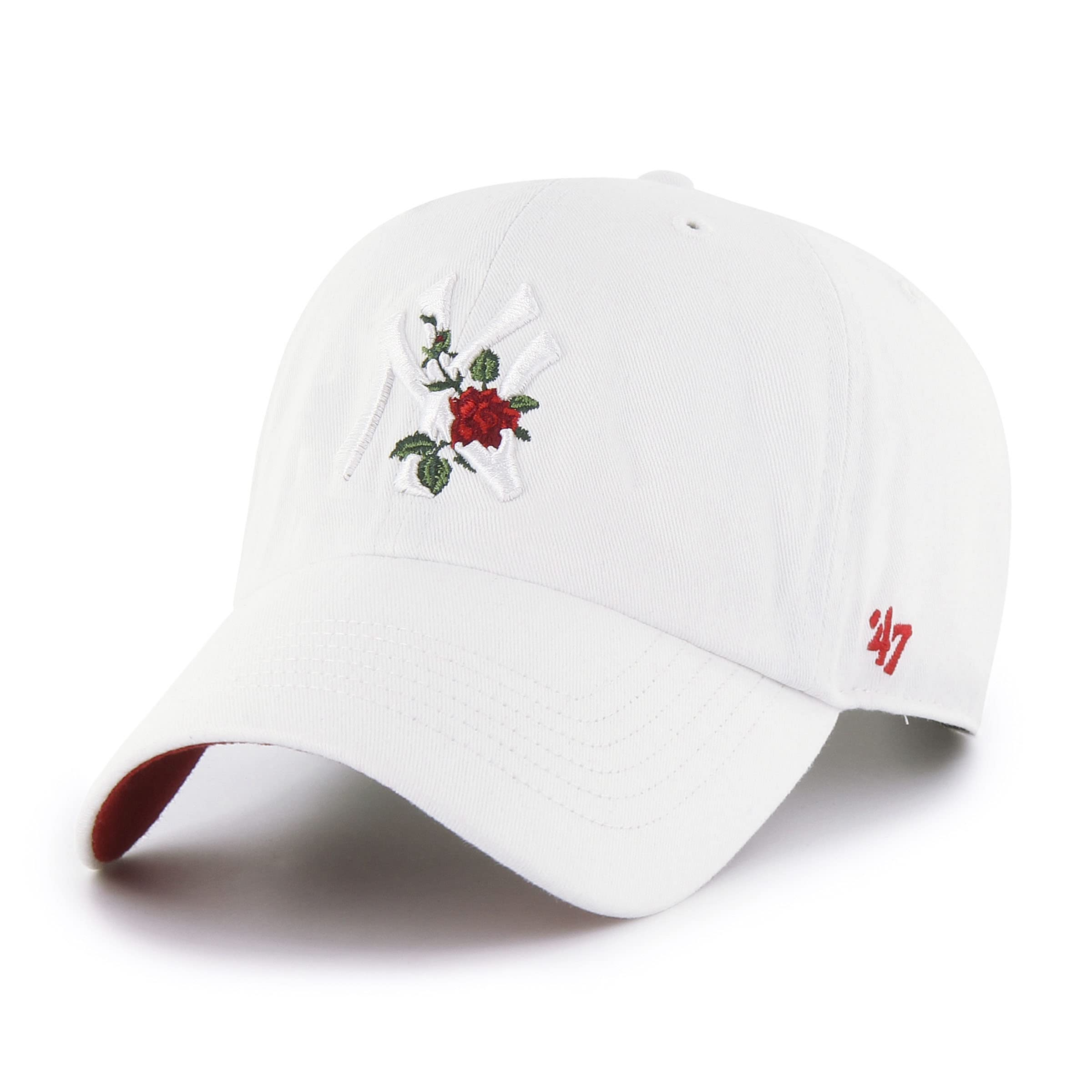 '47 Unisex-Adult Yankees Thorn Clean Up Baseball Cap, White, One Size
