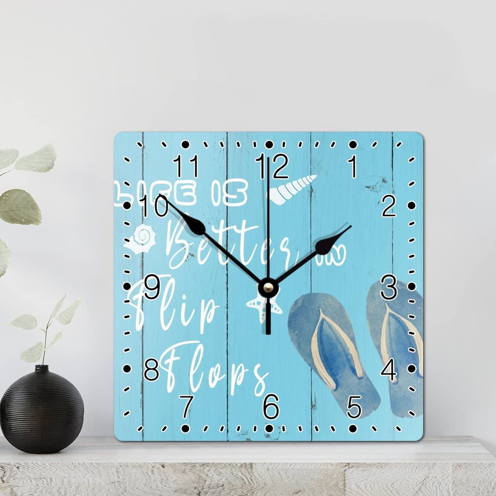 Horloge murale en bois de 30,5 cm, décoration murale rustique et élégante