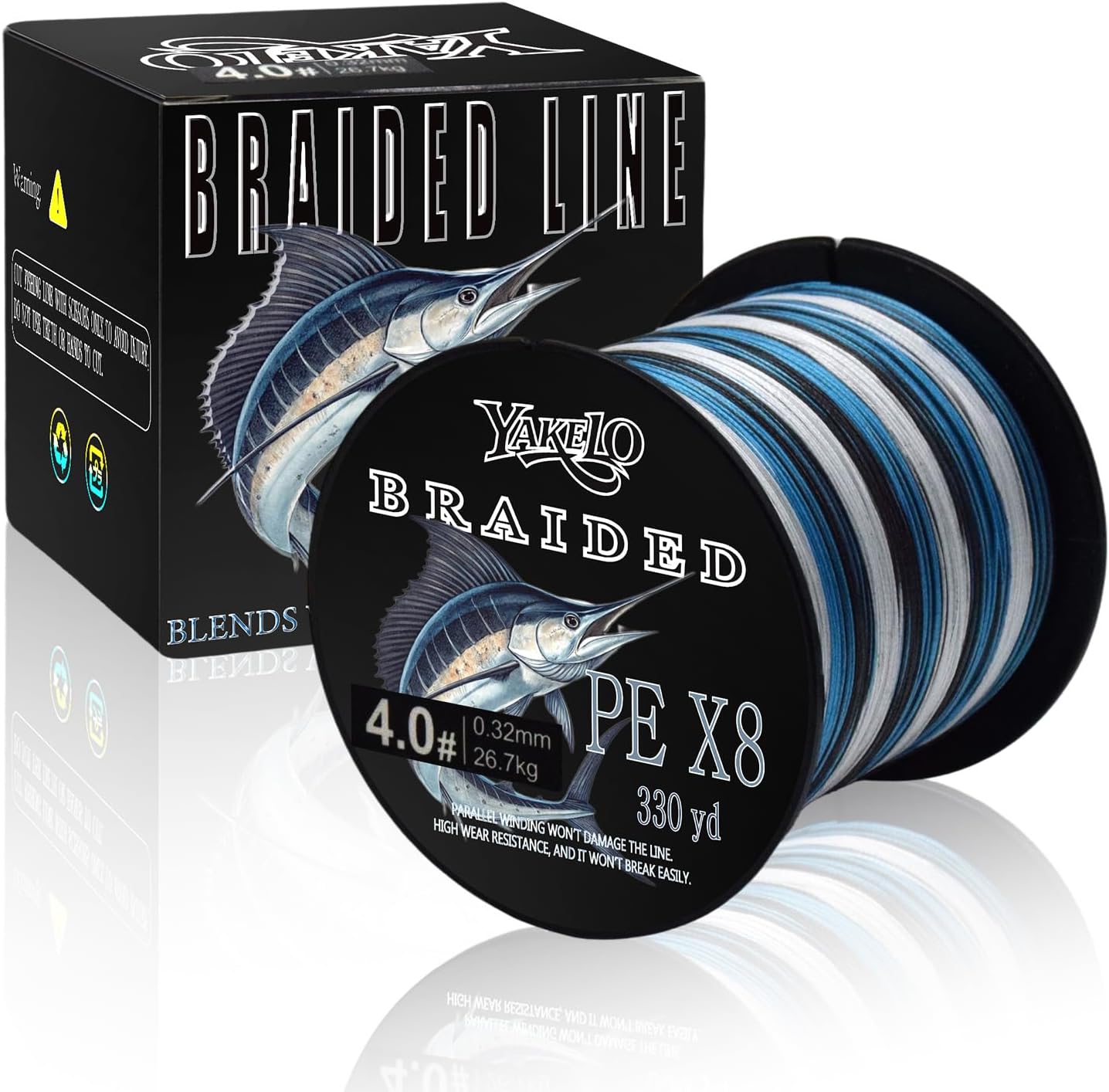 Braided Fishing Line - Pro Grade Power Performance, Suitable for Saltwater & Freshwater Fishing, Colored Braid for Extra Visibility