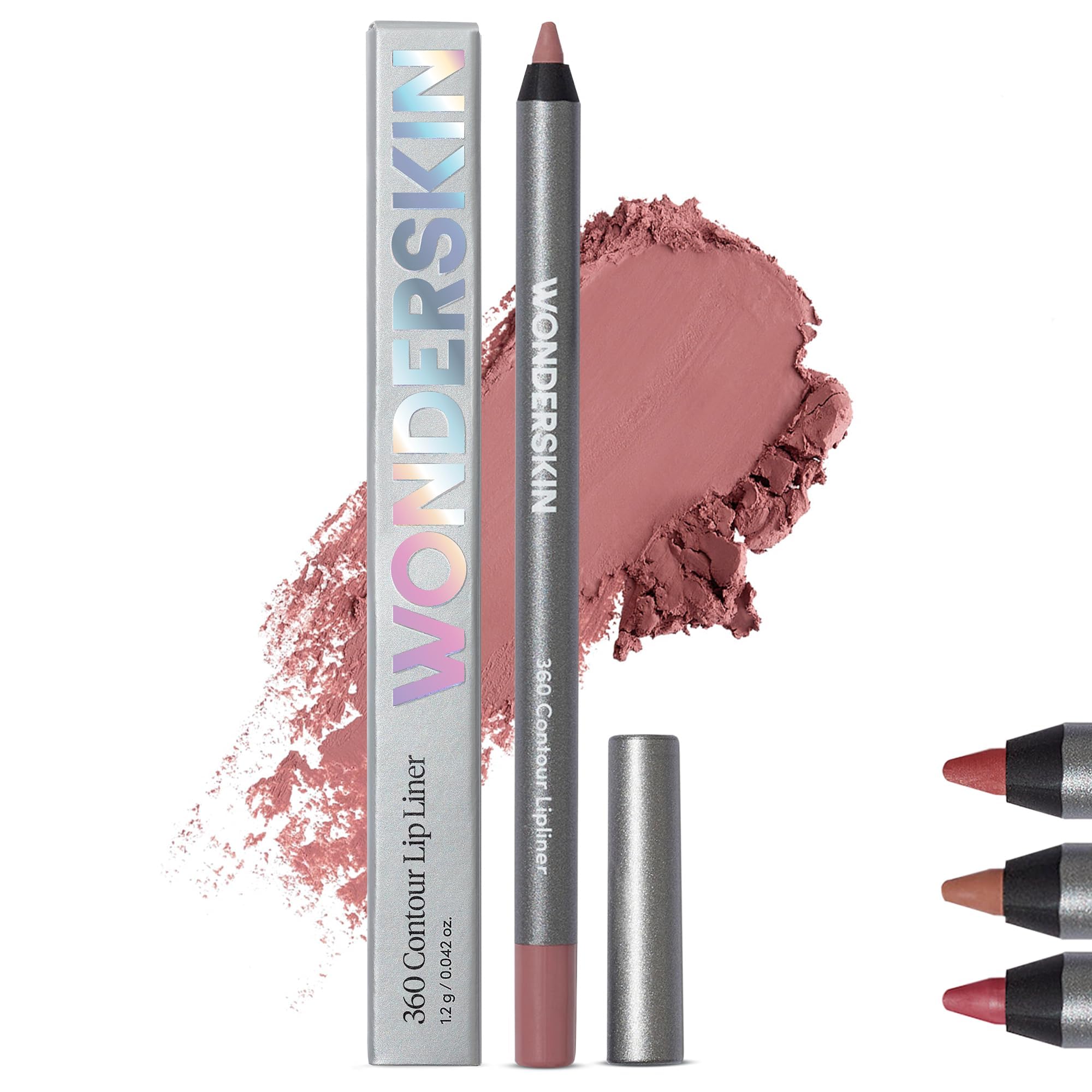 Wonderskin 360 Contour Lip Liner - Perfilador De Labios Nutritivo, De Larga Duración, Resistente Al Agua Y A Prueba De Transferencia (Blush)
