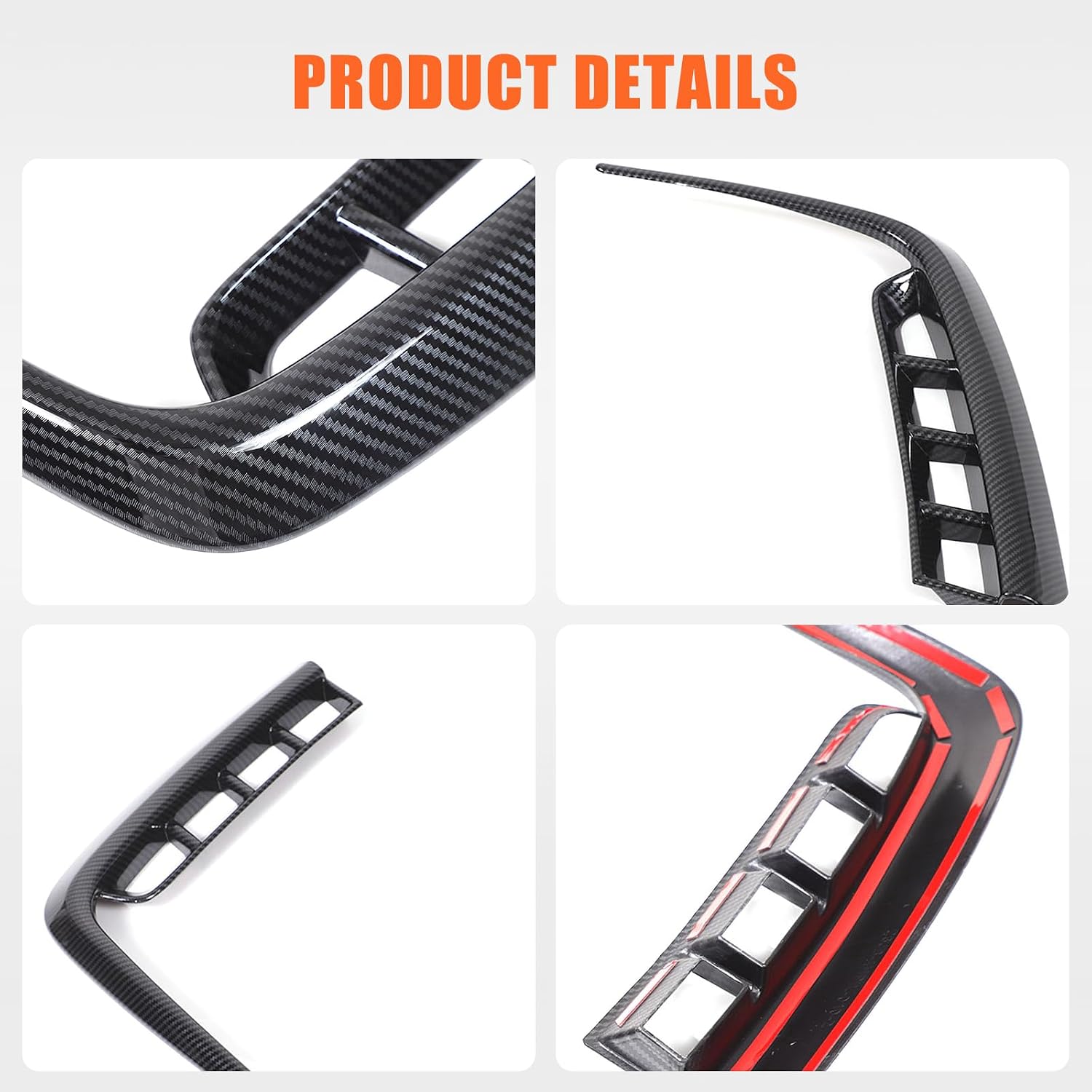 Car Fender Side Vents Compatible with Honda Pilot 2023 2024 Carbon Fiber Side Door Air Vent Fender Cover Trim Accessories