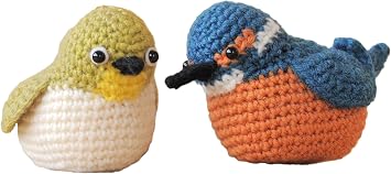 Hamanaka Amimono Kit Wild Bird Series H320-003-077 Amigurumi Hamanaka Amely B Mediro C Kawasimi Size Approx. Width 2.2 x Height 2.6 inches 5.5 x 6.5 cm