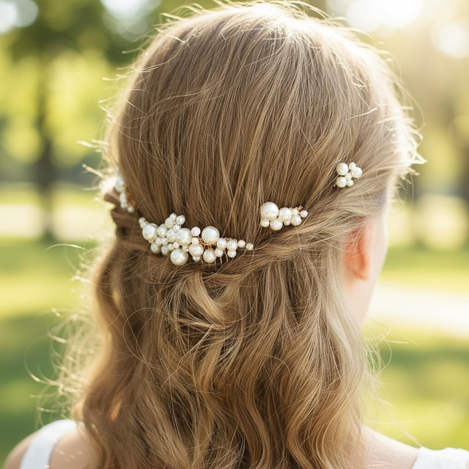 24 Pieces Bridal Wedding Hair Pins Pearl Crystal Bridal Hair-Pins Handmade Pearl Bridal-Hair Accessories Pearls Wedding Hair-Pins for Brides Women Girls - Image 7