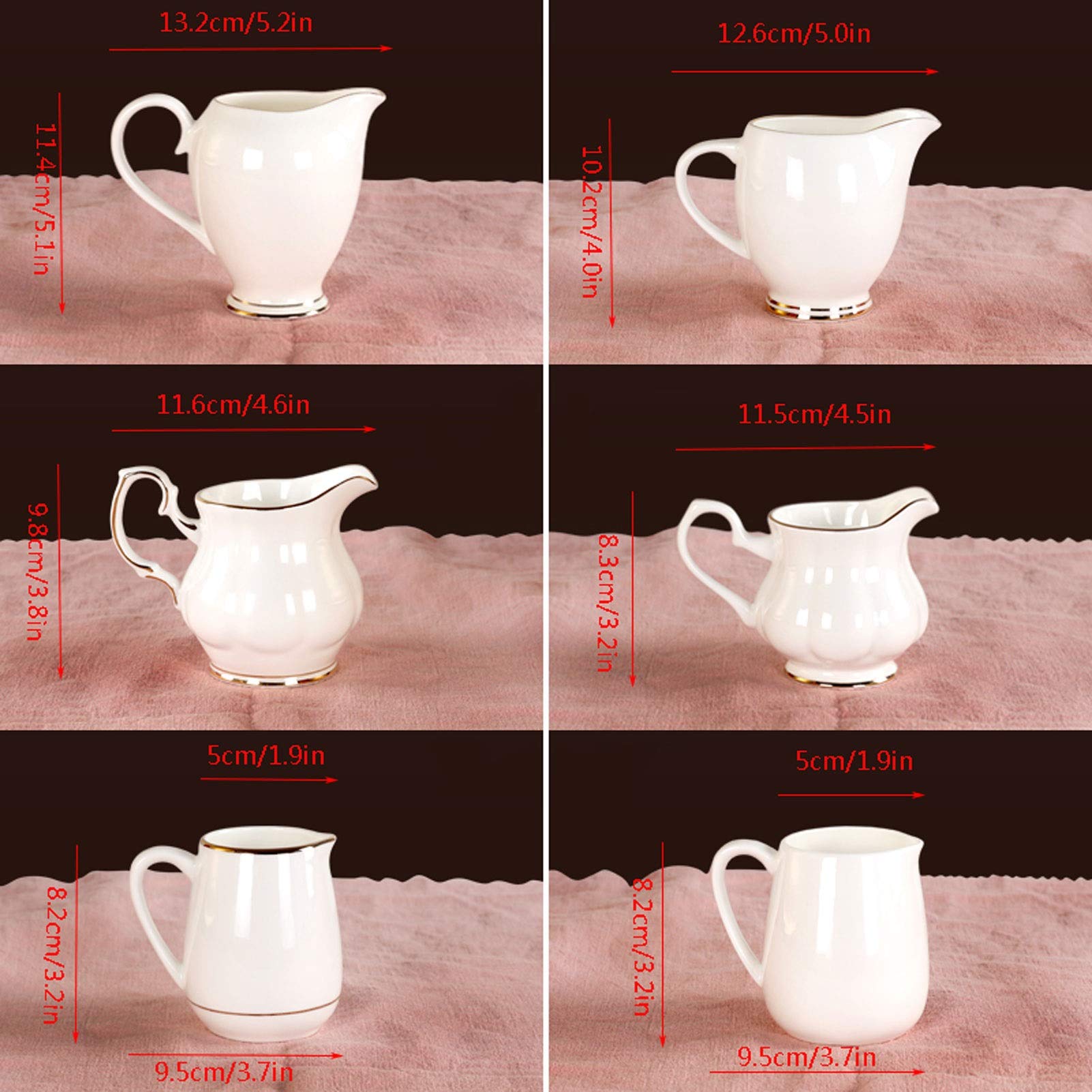 MRKU Pot à Lait, saucière, Tasse à Eau, pichet, Distributeur de crème et de café, sucrier, en céramique avec Anse, Style autrichien, pour Restaurant.
