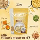 UNIFIT Muesli with Honey, Raisins & Almonds | Healthy, Crunchy & Instant Breakfast Cereal | Packed with Fiber, Protein & Essential Nutrients | Ready-to-Eat, Perfect for Energy Boost | 375g gallery image