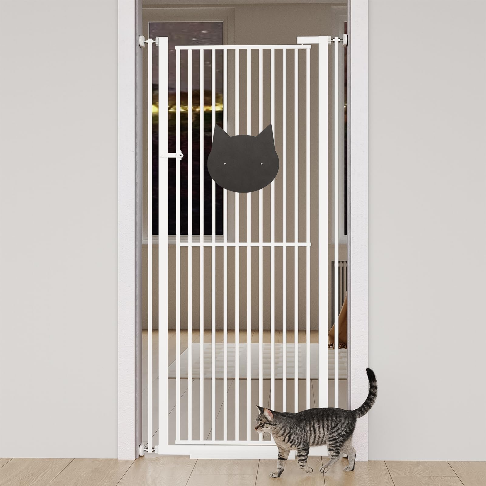 Pressure Mounted Extra Tall Pet Gate For Cats Best Cat Gate For