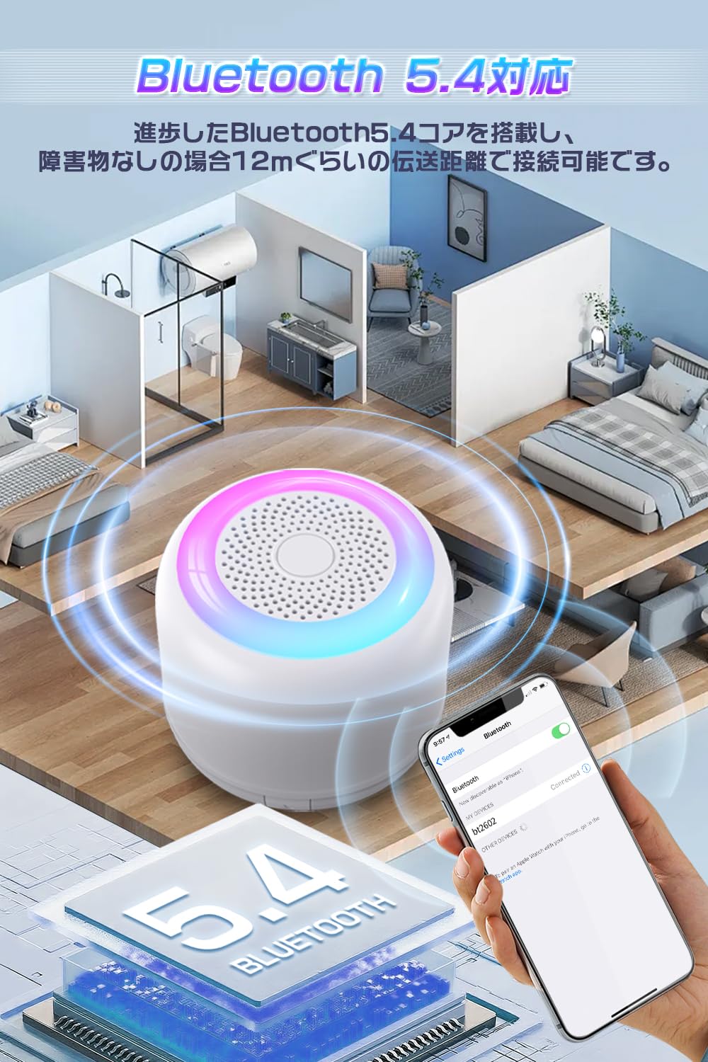 Amazon.co.jp: Bluetoothスピーカー 【光る＆RGBライト