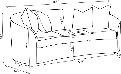 Miniatura 3 de Coaster Home Furnishings Rainn Sofá Latte tapizado con respaldo apretado