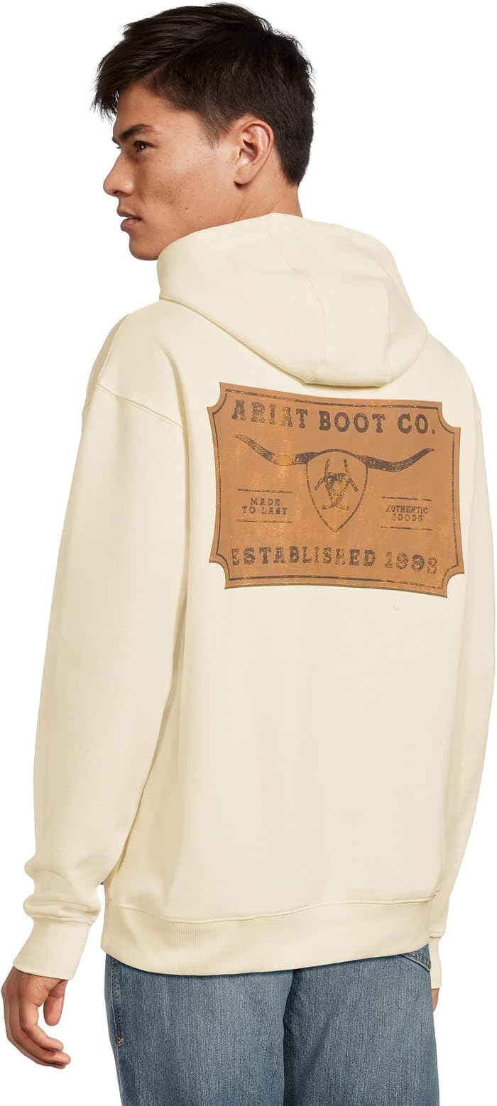 Мужское худи Ariat Shield Steerhead, цвет: Бежевый — фото 2