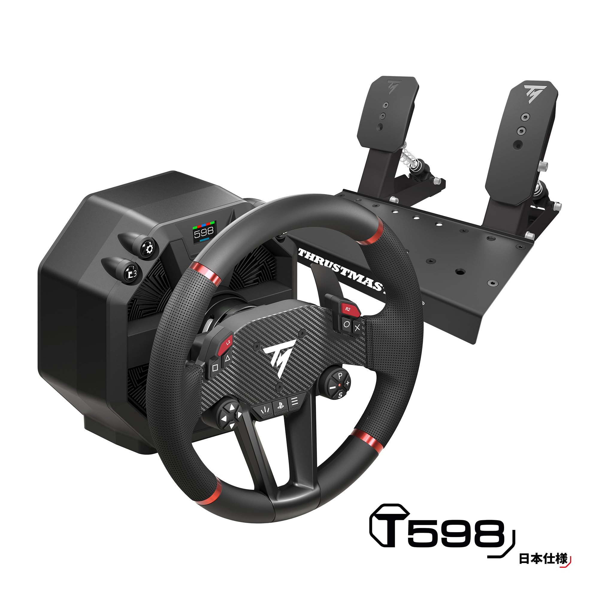 【Playstation公式ライセンス】Thrustmaster T598 日本仕様Direct Axial Drive ダイレクトドライブ フォースフィードバック ステアリングコントローラー PS5/PS4/PC(Windows10/11)対応 強化端子仕版