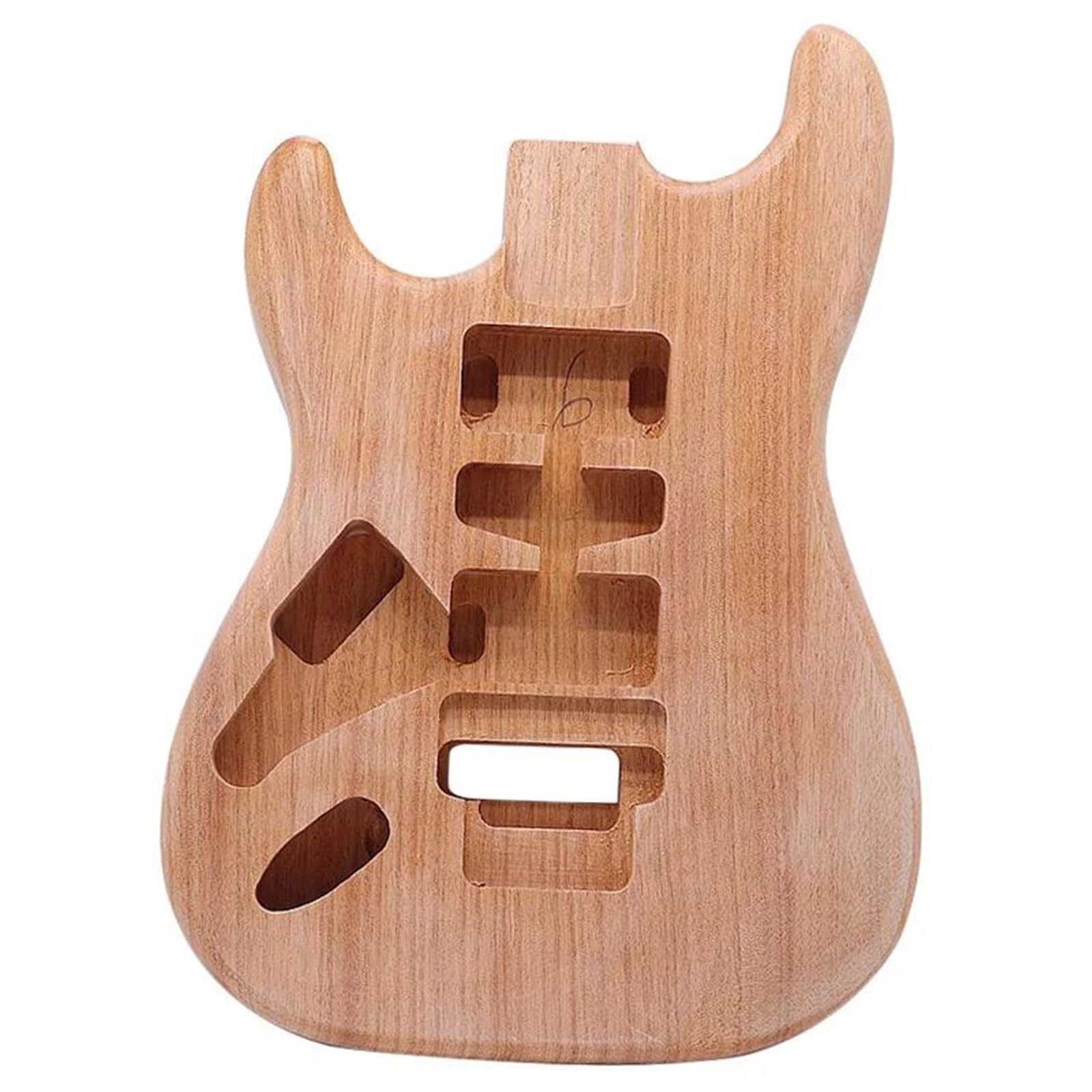 Unfinished Guitar Body Left Hand Electric Guitar Body Okoume Wood Natural Color