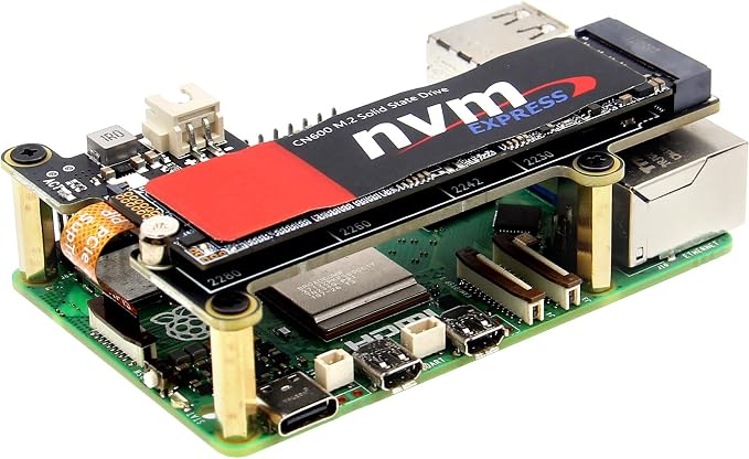 Geekworm X1001 PCIe to M.2 NVMe SSD HAT for Raspberry Pi 5