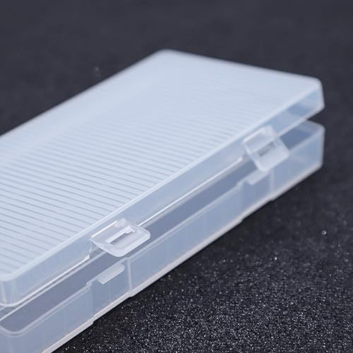 Miniatura 5 de Paquete de 2 cajas de almacenamiento de baterías de plástico 18650 de 8 celdas con soporte de gancho, impermeable, transparente, de plástico duro,