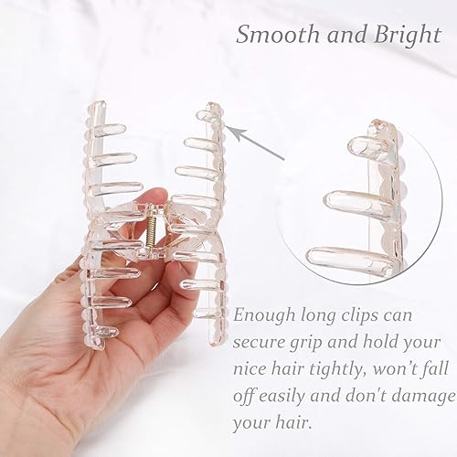 Miniatura 5 de NAISEIR - Pinzas para el cabello con perlas, pinza grande para mujeres y niñas, pinza antideslizante para el cabello, accesorios de peinado para