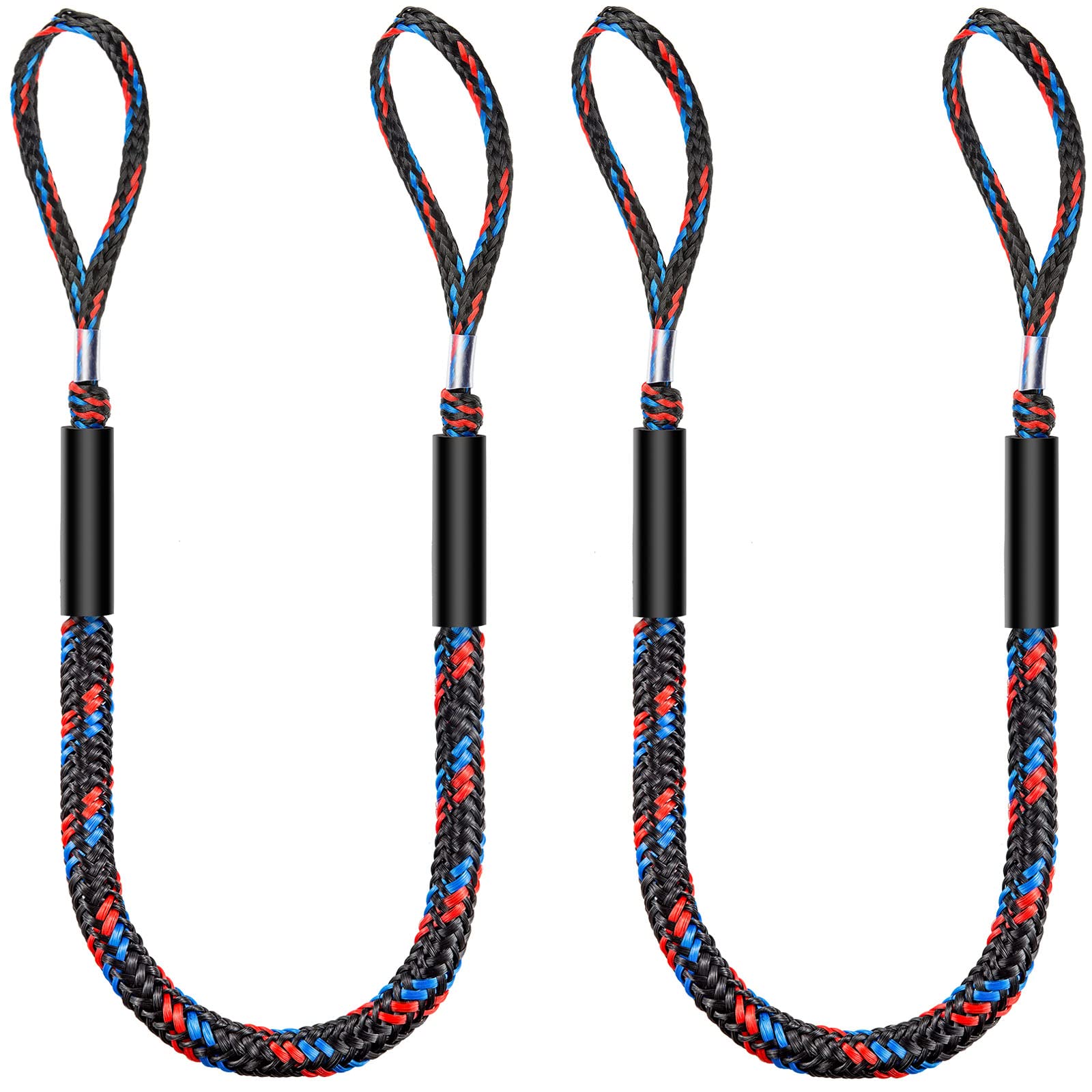 Botepon 2Pcs Boat Dock Line, Bungee Cords for Boats, Boating Gifts for Men, Boat Accessories, Pontoon Accessories, Perfect for Jet Ski, SeaDoo, Yamaha WaveRunner, Kayak, Pontoon (6 Feet)