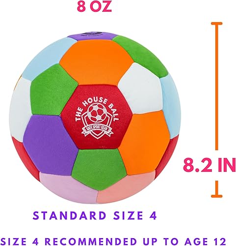 Vista 3 de The House Ball - The Original Soft and Safe Indoor Soccer Ball Size 4 Created for Inside Your Home and Yard - Fun Soccer Gift - Perfect Kids Soccer