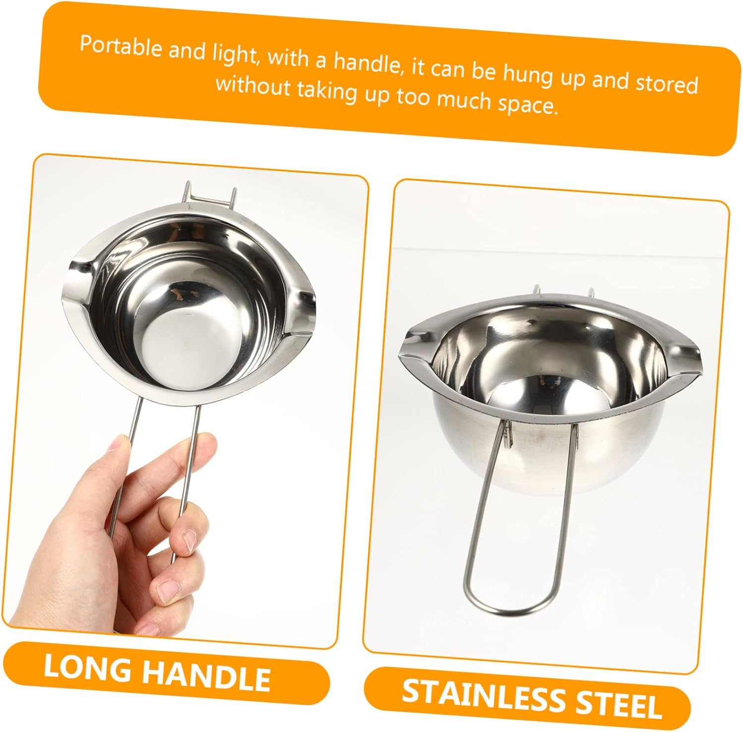 Handle Soap Melting Pot Wax Heater for Candle and Soap Making and Melting Container Fine Workmanship for Birthdays and Holidays
