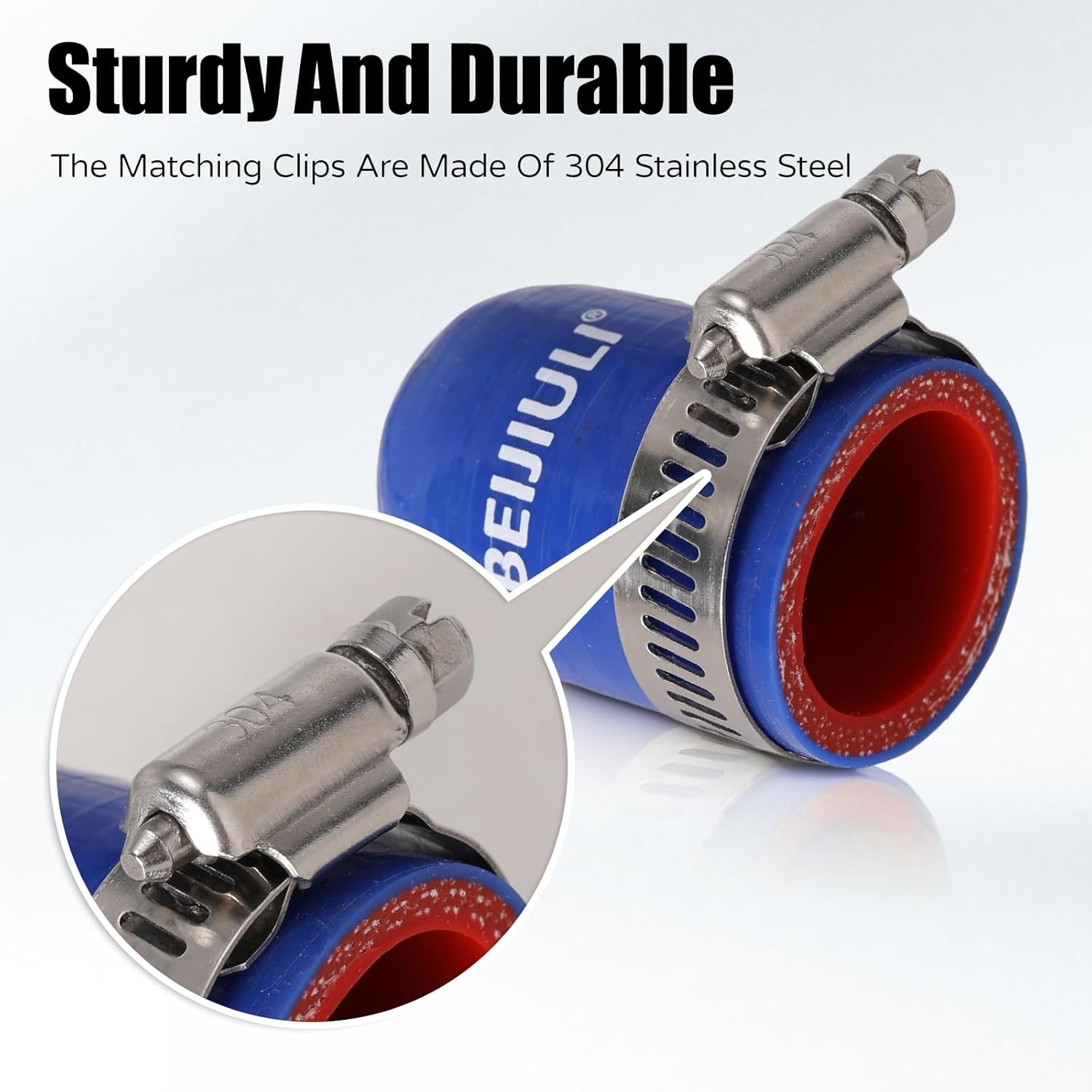 4-Ply Reinforced Silicone Hose Cap with Clamp,1-1/16"(27mm) ID Hose End Plug for Turbo Bypass Valve,Vacuum,Fix Leak,Throttle Body Port,Heater Core Plug,Coolant Heater Bypass Vacuum Water Port